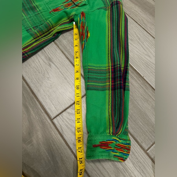 Polo Ralph Lauren Vintage Green Beacon Aztec Woven Button Down Shirt Size M - Picture 8 of 11